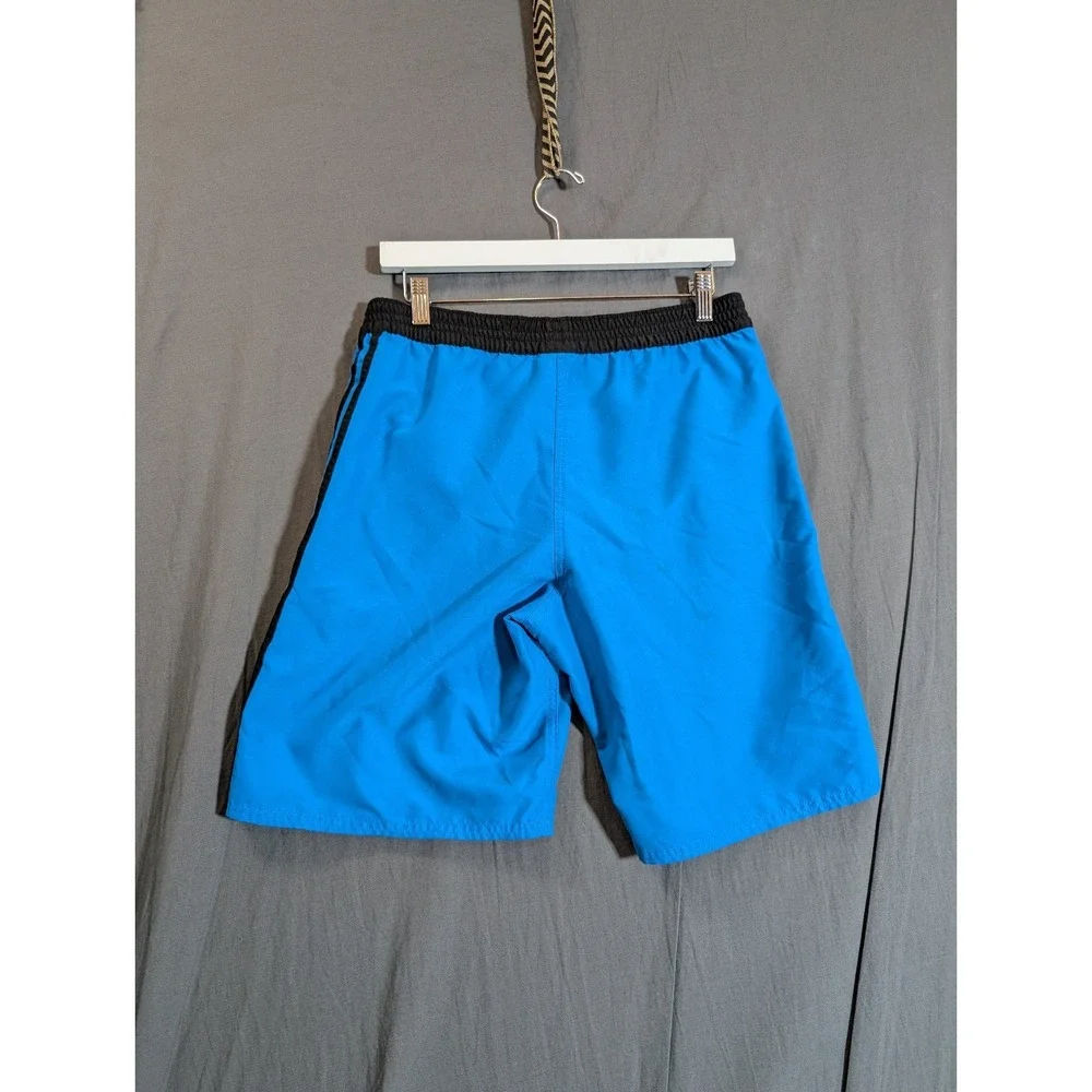 ADIDAS Size XL Boy Blue Stretch Waist Pocket‎ Drawstring Lined Swimming Shorts